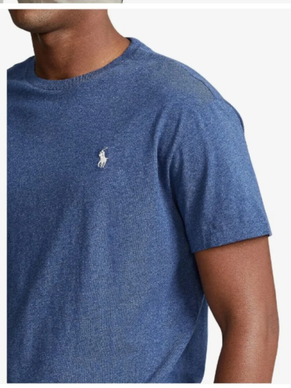 Polo Ralph Lauren Men's T-Shirt 2XL Classic Fit Crew Derby Blue Heather NWT